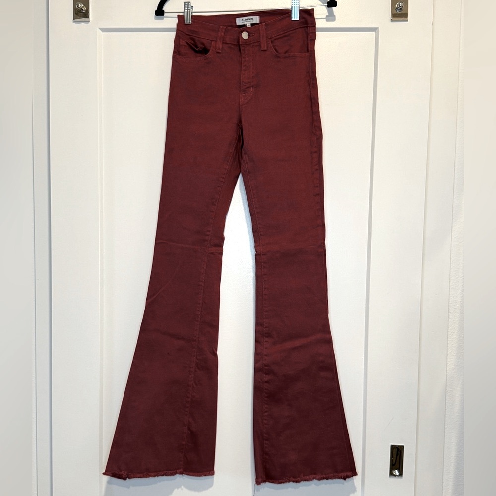 Women's Boot Cut Flare Pants - Red
